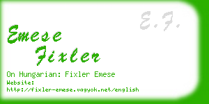 emese fixler business card